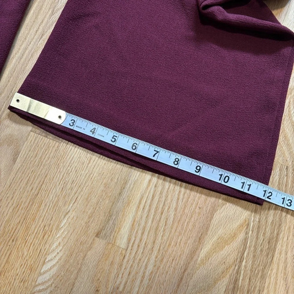 Charles Henry | Burgundy Wide Leg Ruffle Tie Up Halter Jumpsuit with Zipper Back - Picture 7 of 9